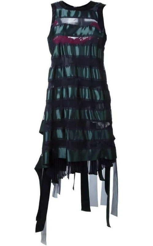 Dress 长尾词（300个）Transparent Stripe Panel Dress