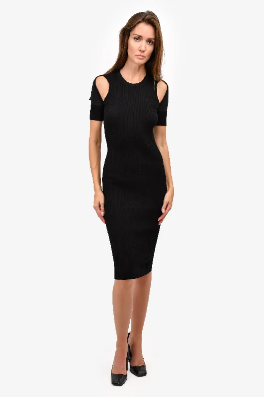 Star bejeweled dress-Alexander Wang Black Knit Dress Size M