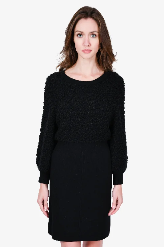 Rise fresh dress-Alexander Wang Black Knit Sweater Dress Size M