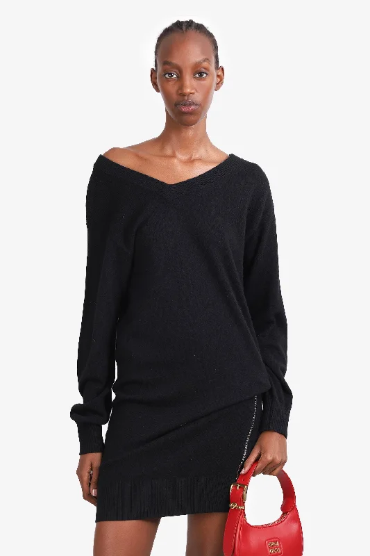 Roam chill dress-Alexander Wang Black Wool Long Sleeve Dress Size XS