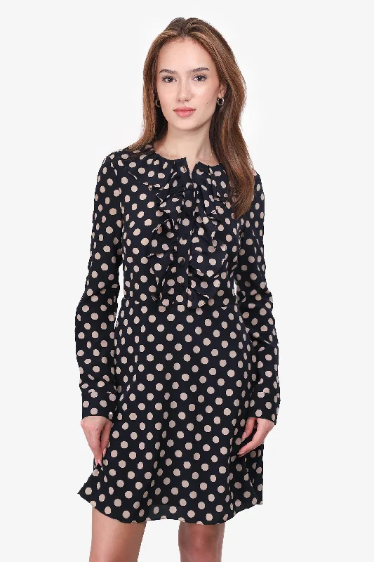 Marbled midi dress-Alexis Black/White Polka-Dot Mini Dress Size XS