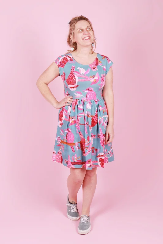 Petal blush dress-Jessie Jersey Dress Kookaburras