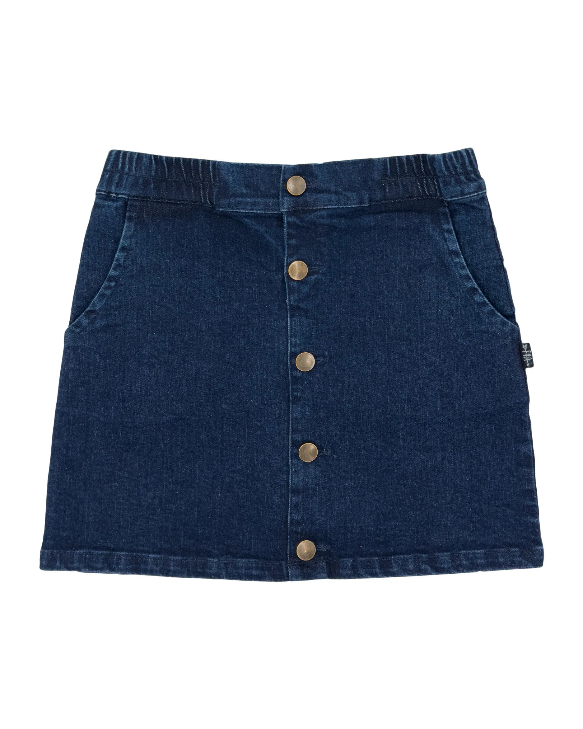 Ripple striped skirt-Feather 4 Arrow Kids Capri Denim Skirt INDIGO