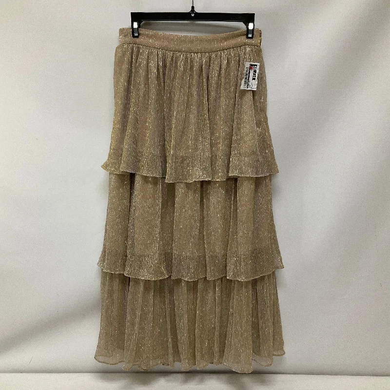 Uneven-hem beach skirt-Skirt Maxi By A Loves A In Gold, Size: S