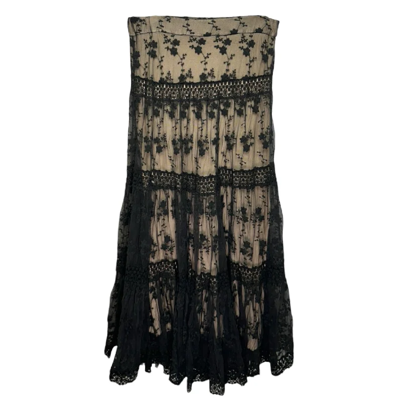 Piled tulle skirt-Skirt Maxi By Alberto Makali In Black, Size: 8