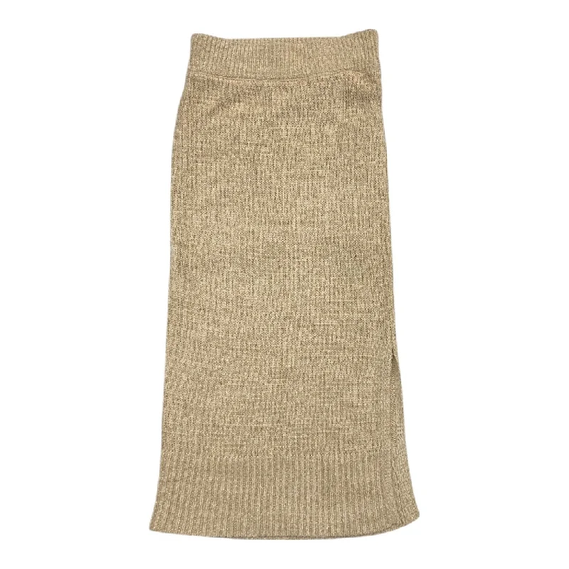 Tucked mini skirt-Skirt Maxi By H&m In Tan, Size: Xs