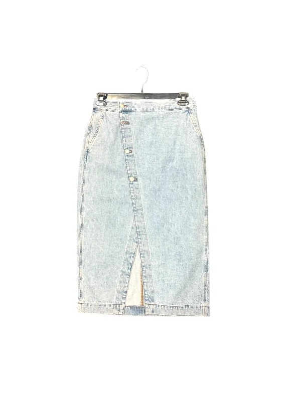 Fresh casual skirt-Skirt Maxi By Madewell In Blue Denim, Size: 8