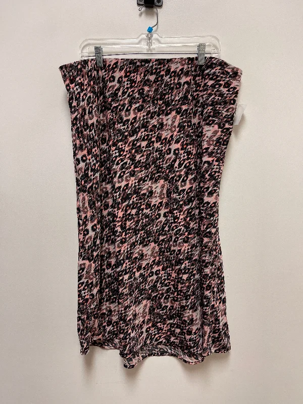 Lined grid skirt-Skirt Maxi By Sanctuary In Pink, Size: 2x