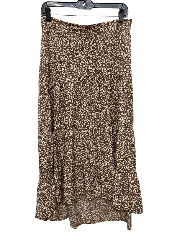 Puffy tufted skirt-Skirt Maxi By Wishlist In Brown, Size: L