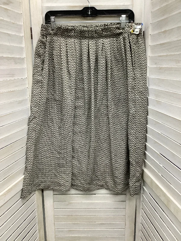 Marbled boho skirt-Skirt Midi By H&m In Black White, Size: 10