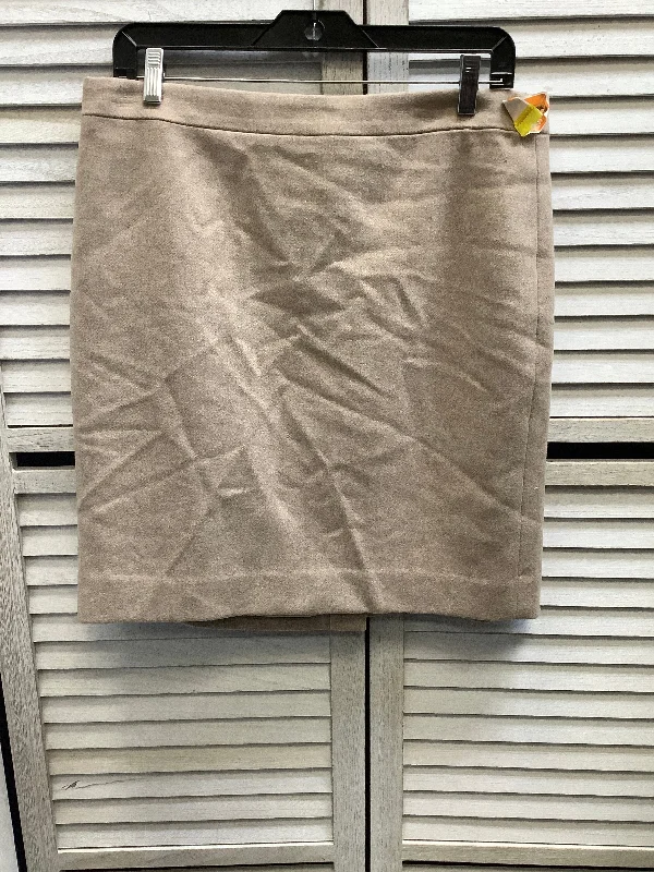 Sky island skirt-Skirt Midi By J. Crew In Tan, Size: 12petite