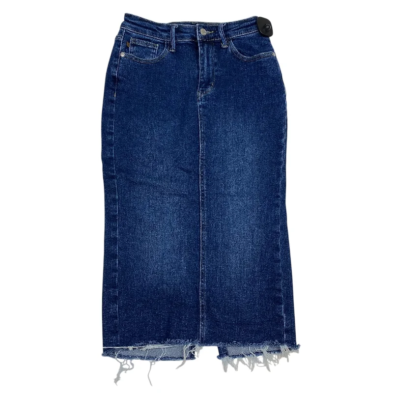 Tufted cozy skirt-Skirt Midi By Judy Blue In Blue Denim, Size: S