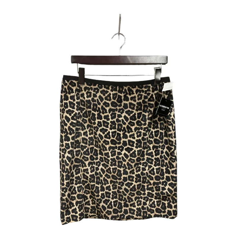 Voile midi skirt-Skirt Midi By Liz Claiborne In Animal Print, Size: 12