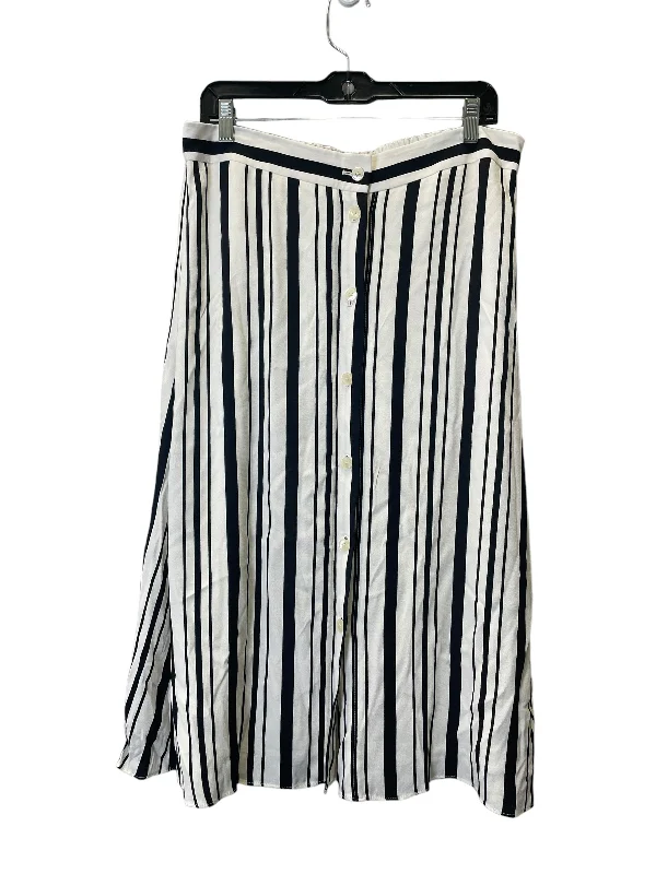 Wide vacation skirt-Skirt Midi By Loft In Striped Pattern, Size: 12