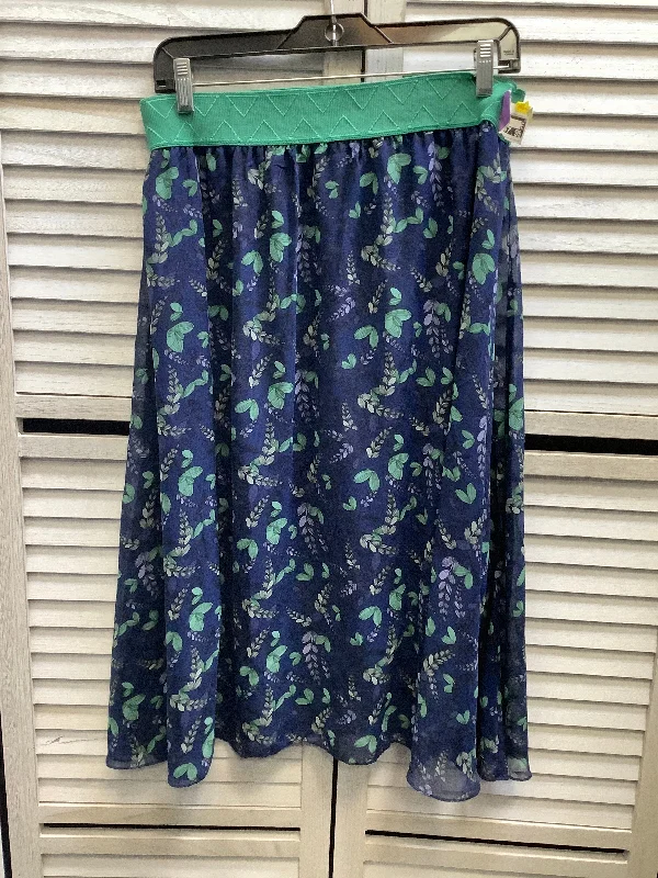 Rucked beach skirt-Skirt Midi By Lularoe In Blue, Size: S