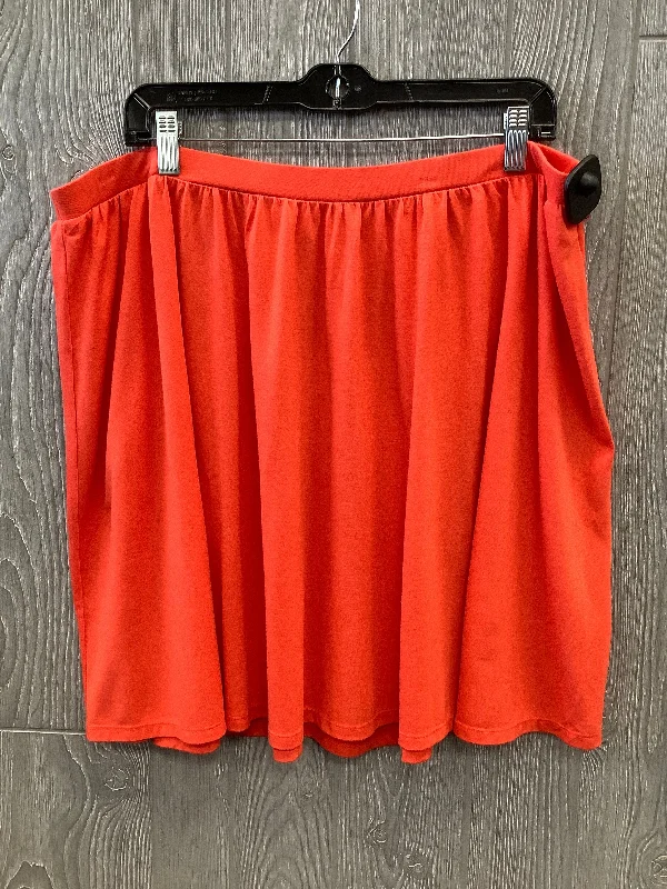 Subtle batik skirt-Skirt Midi By Old Navy In Orange, Size: 14