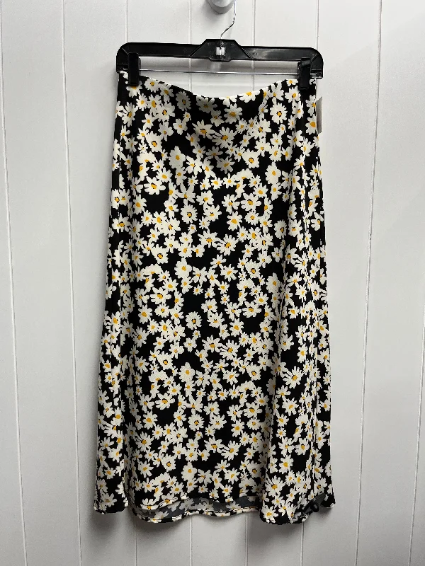 Fierce tiger skirt-Skirt Midi By Rachel Zoe In Black & Yellow, Size: 4