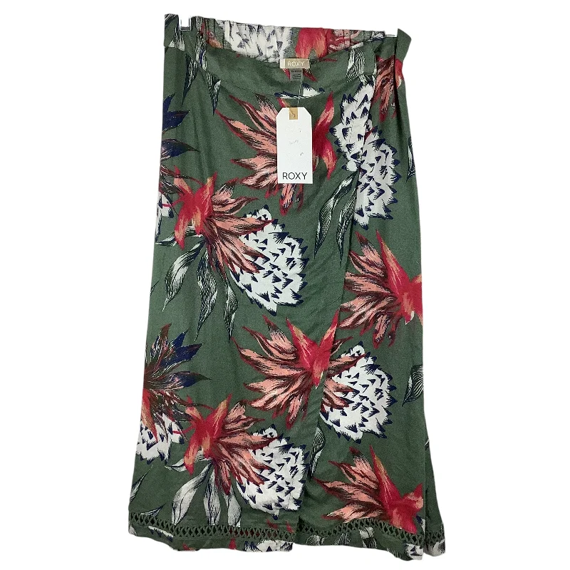 Round swing skirt-Skirt Midi By Roxy In Green, Size: Xs