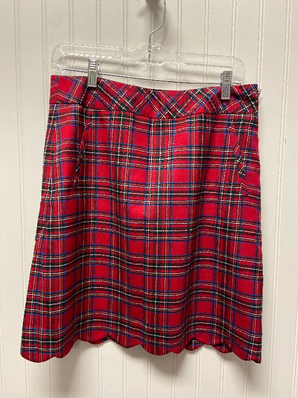 Slim tucked skirt-Skirt Midi By Talbots In Plaid Pattern, Size: 6