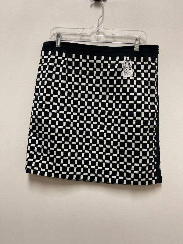 Prairie lattice skirt-Skirt Midi By White House Black Market In Black & White, Size: 12