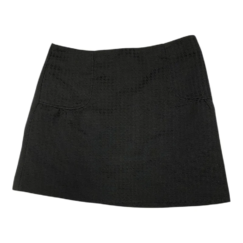 Gathered skater skirt-Skirt Mini & Short By H&m In Black, Size: 12