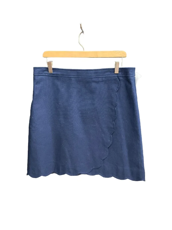 Grid mini skirt-Skirt Mini & Short By J. Crew In Navy, Size: 14