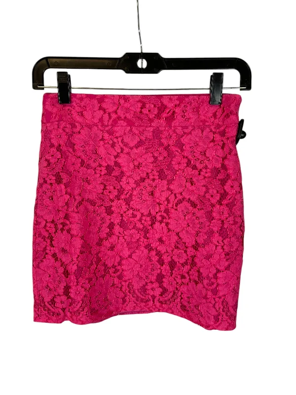 Shiny party skirt-Skirt Mini & Short By Milly In Pink, Size: 4