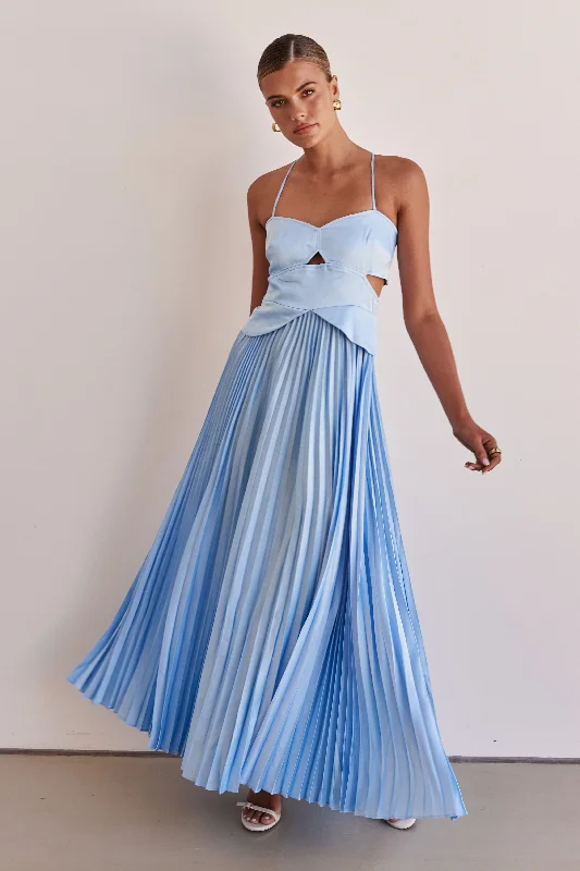 Tufted cozy dress-Alessandra Maxi Dress (Blue)