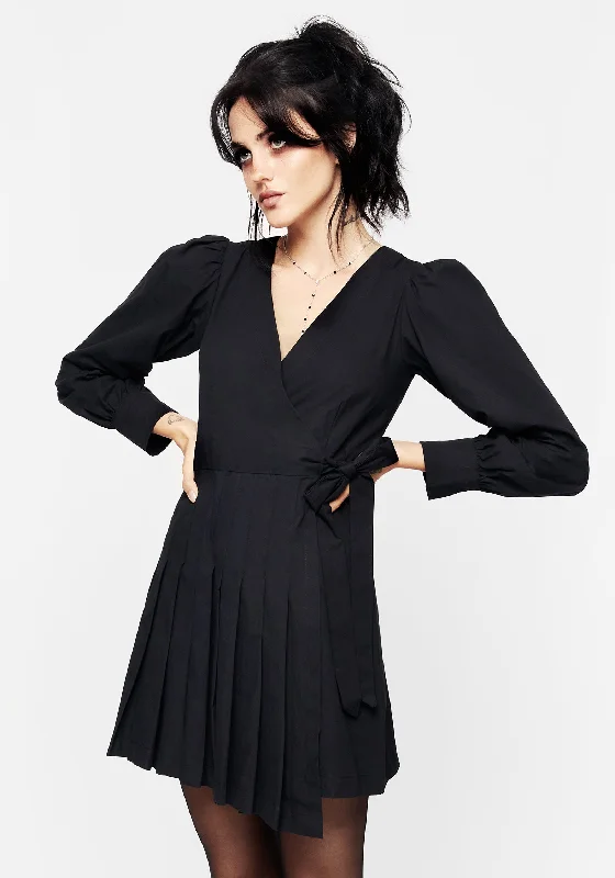 Cheap casual dress-Aporia Pleated Mini Dress