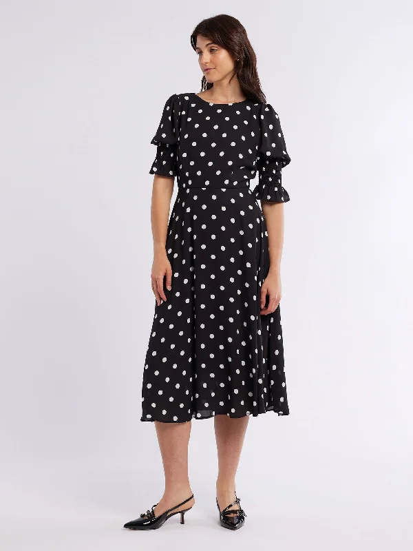 Slim work dress-Dalmatian Midi Dress