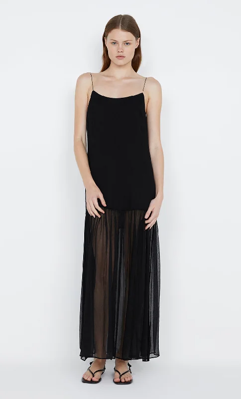 Blended gradient dress-MARESCA MAXI DRESS - BLACK