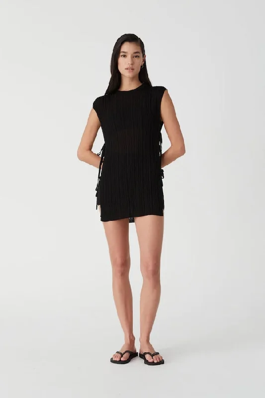 Gala glitzy dress-Nevada Mini Dress Black