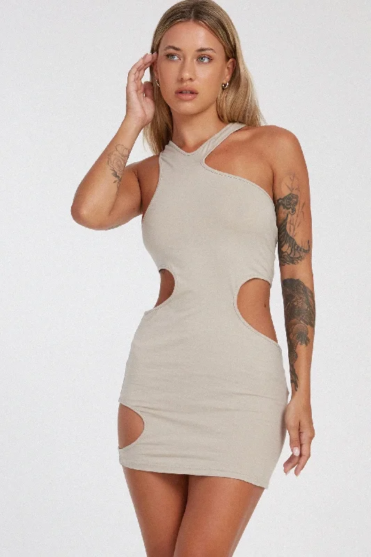 Coastal cruise dress-Motel Rocks Charlene Mini Dress - Coconut Milk