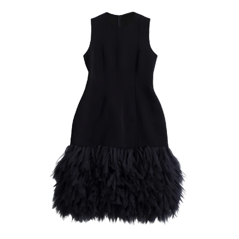 Meal twirl dress-Mouled Feather Mini Dress