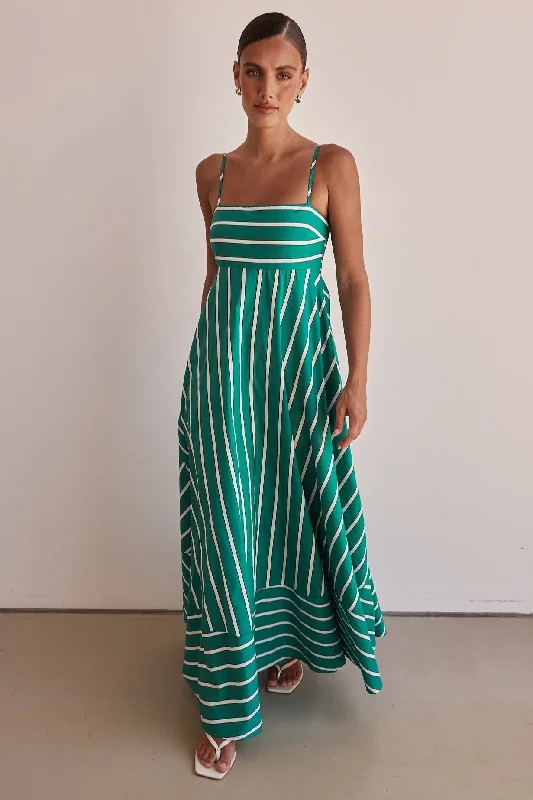 Plush wool dress-Pacy Maxi Dress (Green)