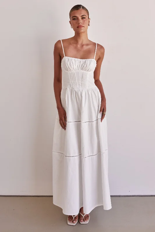 Blended gradient dress-Paolo Maxi Dress (White)