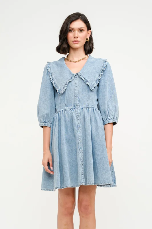 Mandarin citrus dress-Piper Denim Mini Dress