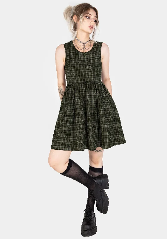 Pure cotton dress-Sabine Check Mini Skater Dress