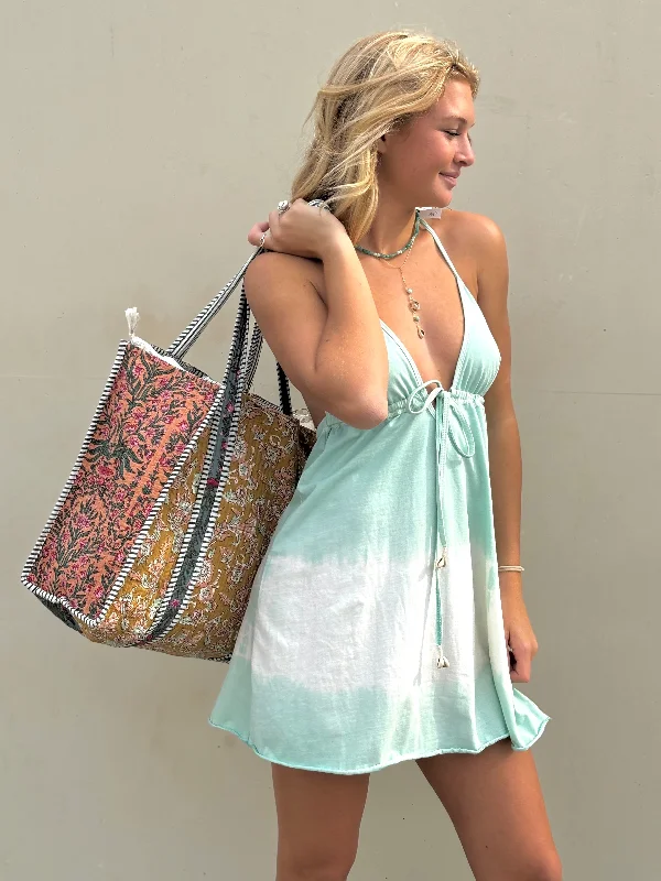 Seafoam trendy dress-Sea Side Mini Dress