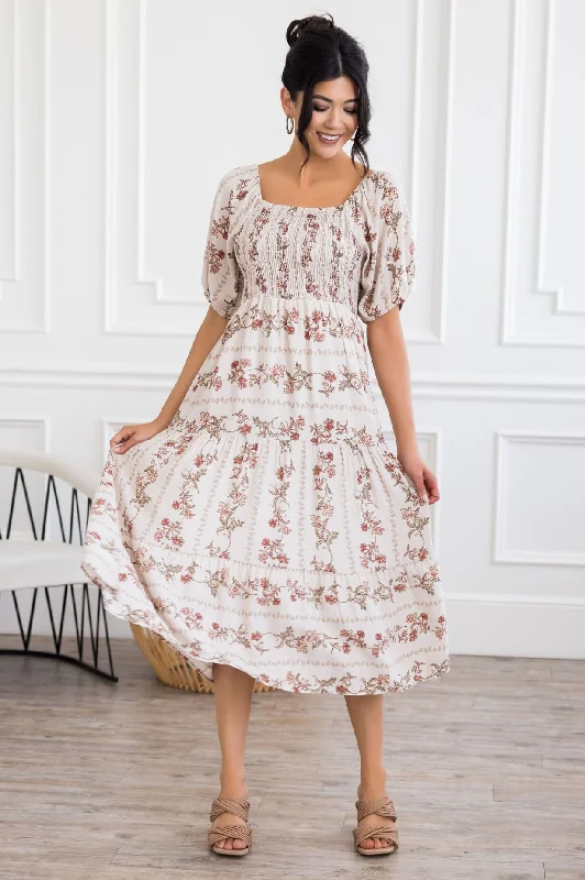 Woven lace dress-The Annelaine