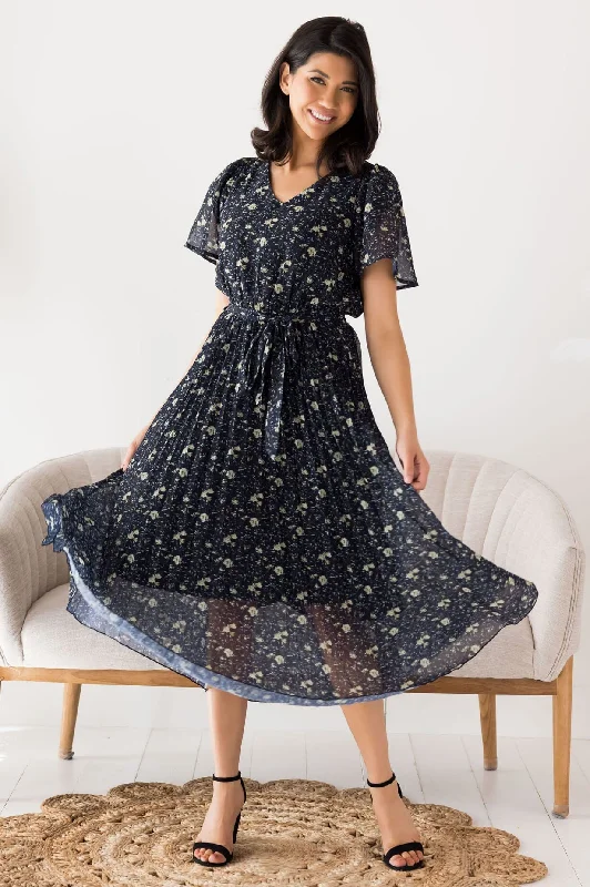 Lantern-sleeve picnic dress-The Emiliana