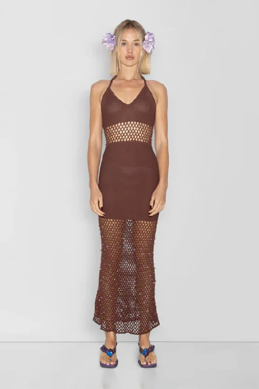 Odd speckled dress-Perla Maxi Dress Bronze